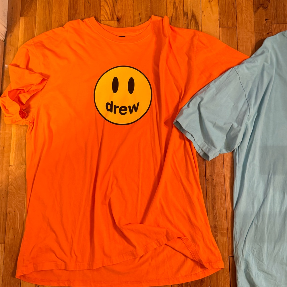 Drew Orange Smiley Face T-Shirt XXL